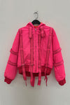 WALTER VAN BEIRENDONCK Lace-up Padded Jacket with Pillow Insert Series WVB-3002-MEIHONG Rose Red